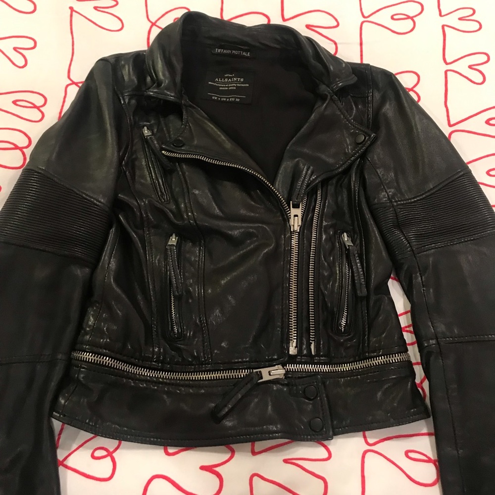 ALL SAINTS "ASSEMBLY BIKER" LEATHER JACKET